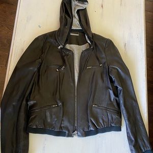 Black leather jacket. Excellent condition